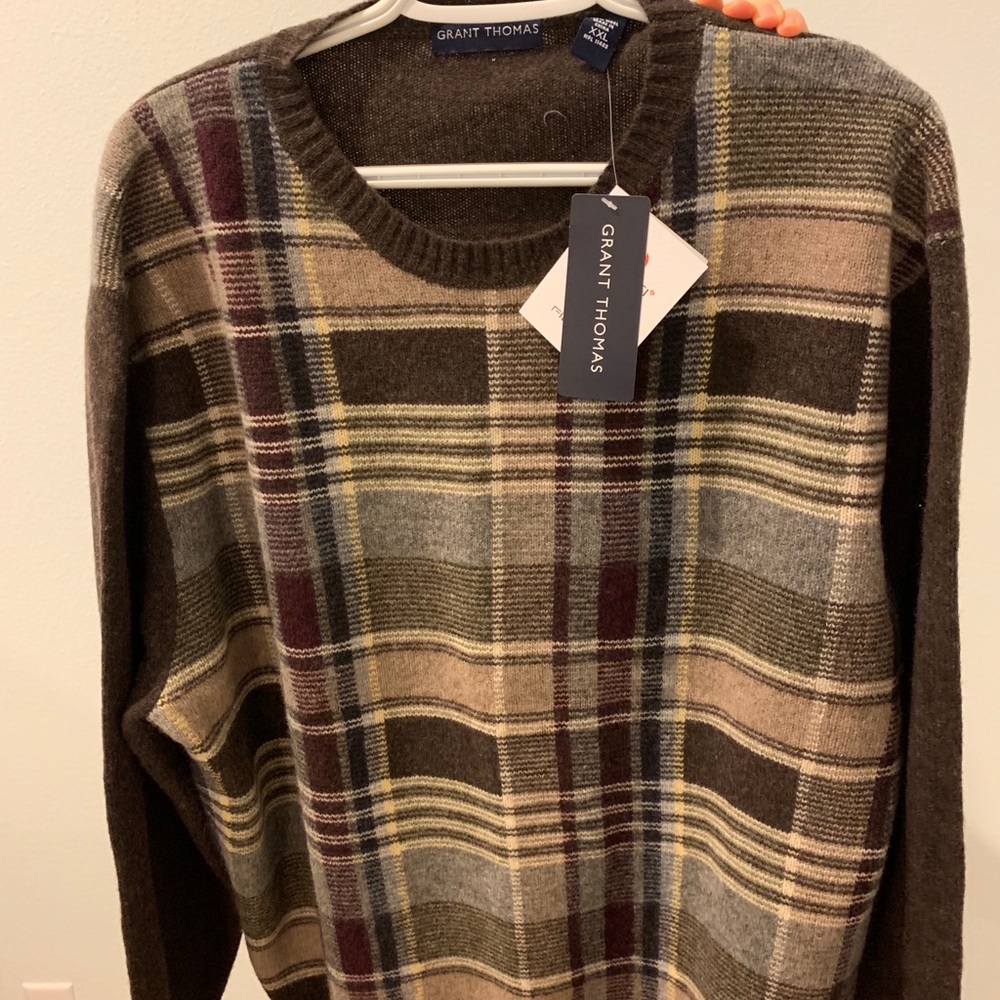 100% Wool Crewneck Sweater for Men (XXL)